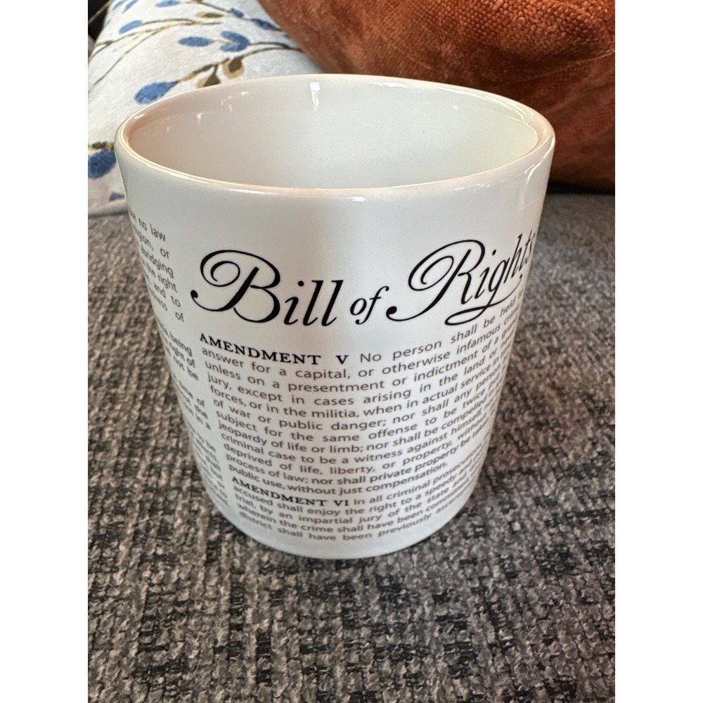 Unemployed Philosophers Guild Bill of Rights Disappearing Civil Liberties Mug